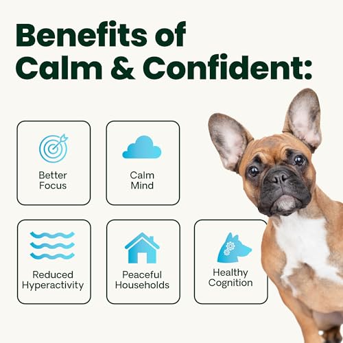 VetriScience Calm & Confident Chews, Composure Clinically Tested Calming and Anxiety Supplement for Dogs, Reduce Stress and Fear, Ideal for