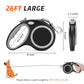 Retractable Dog Leash 26 FT, Heavy Duty Dog Leash for Dogs up to 110lbs, Strong Nylon Tape No Tangle, One-Handed Brake, Pause, Lock, Perfect for