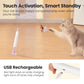 Potaroma Interactive Spinning Butterfly Cat Toy Wand – Rechargebale Electric Touch Activated Cat Teaser with Suction Cup Self-Play & Handheld Mode