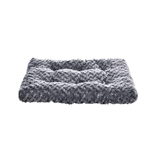 Basics Cat and Dog Bed and Crate Pad, Machine Washable, Indoor, 23 x 18 x 2.5 inches, Gray