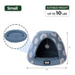 BALANCE Cat Beds for Indoor Cats, 2-in-1 Cat Bed Cave with Anti-Slip Bottom and Ultra-Soft Plush, Cozy Cats House Tent for Kittens and Small Dogs, 19 Inches, Blue