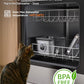 Stainless Steel Cat Water Fountain, 2.8L with 20dB Ultra-Quiet Pump- Ideal for Timid Pets, LED Water Level Window, Dishwasher Safe, 24/7 Circulation- Includes 3 Replacement Filters