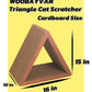 Cat Scratcher Cat Scratching Board - Foldable - Triangle, 6 Usable Sides Scratchers for Indoor Cats, Vertical Cat Scratch Pads(Pack of 3)