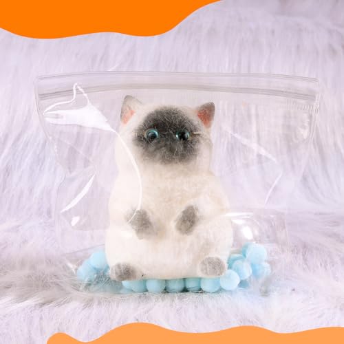 Big Taba Cat, Handmade Large Cat Taba Squishy Toys, Stress Relief, Funny, Cute Soft Cat Squishy Stress Toy Gifts (Small Siamese Cat)