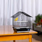 Prevue Pet Parakeet Manor Bird Cage with Handle - Versatile Carrier for Home or Travel, Small Bird Accessories, Easy Storage, Ideal for Canaries, Budgies, Finches, Parakeets, and More - Black