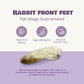 Benji & Louie Air Dried Rabbit Feet - Whole Rabbit Front Feet with Fur - Natural Healthy Dog Treats or Dog Chews, Single Ingredient, 2.5 oz, 12 Count