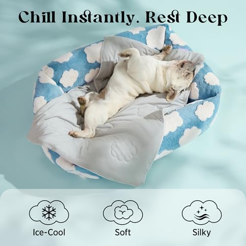 LE SURE Premium Cooling Blankets for Large Dogs - Washable Dog Cooling Throw Blanket with Q-MAX>0.4，Durable Self Cooling Pet Mat for Cat, Soft