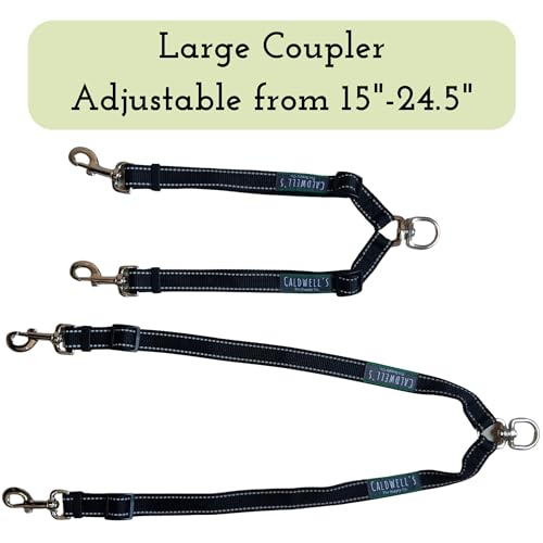 Caldwell's Pet Supply Co. Leash Coupler, Two Dog Leash Splitter to Split Leashes for Walking 2 Dogs, Tangle Free Double Dog Leashes Connector