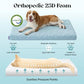 LE SURE ApexCloud™ Cooling Dog Bed for Large Dogs with Washable Cover,35IN | Q-Max>0.5 Cool-Touch Fabric, Orthopedic Egg Crate Foam,Breathable