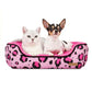 Rectangle Washable Dog Bed for Large, Medium & Small Dogs – Soft Calming Puppy Beds, Durable Warm Pet Sofa with Non-Slip Bottom for Indoor Use.Pink S
