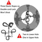 3 Dog Leash No Tangle, Heavy Duty Multiple Dog Lead Shock Absorbing Bungee with Padded Handle Removable Pet Traction Walking Rope for Medium Large