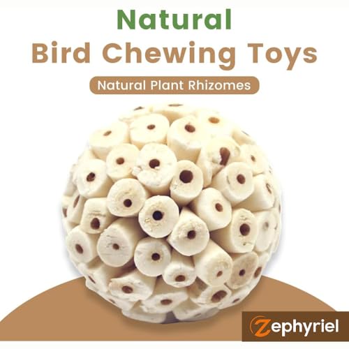 Bird Toys Sola Balls 2.36'' - 6PCS, Bird Foraging Toy, Soft Sola Atta Ball, Parrot Chew Shred Toy for Sharpening Claws and Beaks for Cockatiel, Parakeets, Conure, Love Birds, Budgie and Small Birds