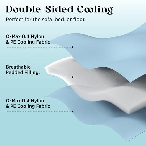 LE SURE Premium Cooling Blankets for Large Dogs - Washable Dog Cooling Throw Blanket with Q-MAX>0.4，Durable Self Cooling Pet Mat for Cat, Soft