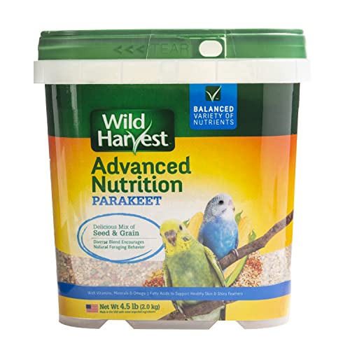 Wild Harvest Advanced Nutrition Diet For Parakeets 4.5 Pounds, Seed And Grain Mix