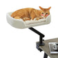 PAWZ Road Cat Desk Bed for Indoor Cats, Cat Bed for Desk Supports Up to 50 lbs, 360° Rotation & Adjustable, Nest Desktop Attachment Cats Hammock for Table, White