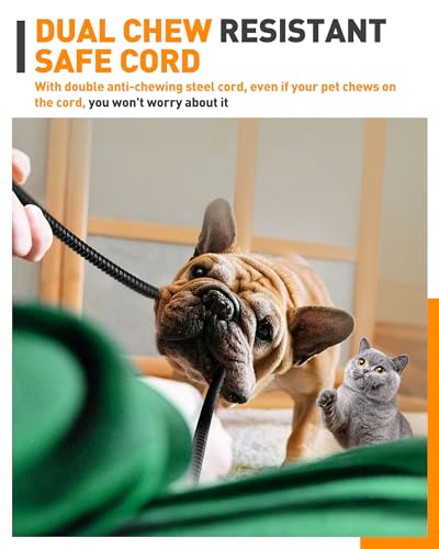 PETNF Pet Heating Pad Temperature Adjustment Dog Anti-bite Puppy with Timer Indoor Waterproof Pet Warming Electric Heated Bed Mat Dog