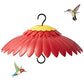 Beserie Squirrel Baffle Hummingbird Feeder Shade Cover Dome Shield Hang from Bird Feeders for Outdoors Squirrel Proof Protect Feed Red Yellow Attract Hummingbirds Moat Proof-14inch(Red)