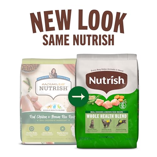 Nutrish Premium Natural Dry Cat Food, Real Chicken & Brown Rice Recipe, 14 Pounds (Packaging May Vary), (Rachael Ray Nutrish)