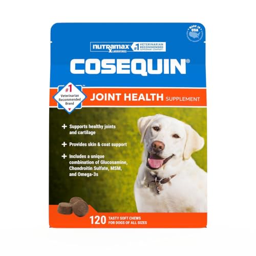 Nutramax Cosequin for Dogs Joint Health Supplement, Contains Glucosamine, Plus Chondroitin, MSM and Omega-3s, Supports Joint and Skin and Coat