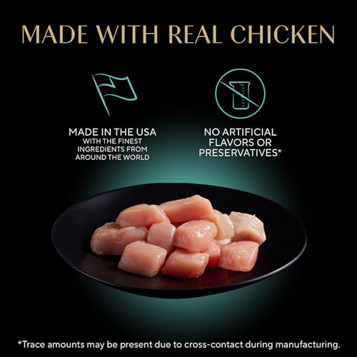 Sheba Perfect Portions Kitten Wet Food, Pate Cat Food Wet Entree, Chicken Recipe, 2.6 oz. Twin-Pack Trays (24 Count, 48 Servings)