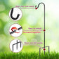 EXCMARK Shepherd Hook Adjustable Height 32/24/16’’ 1/2 inch Thick Use at Weddings, Hanging Solar Lights, Lanterns, Bird Feeders, Metal Hanger Hook (Black,32inch). U.S. Patent.
