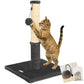 Happi N Pets Cat Scratching Post, Cat Scratcher for Indoor Cats, Sisal Scratching Post & Carpet Post in One, Stable Kitten Scratching Post with Replaceable Toy, Extra Free Toy, Smokey Gray