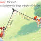 Double Dog Leash Coupler Heavy Duty Extension Rope for Two Large Dog | No Tangle 1/2" Thick Dual Dog Lead Splitter for Large Medium Dogs Over 40 lbs