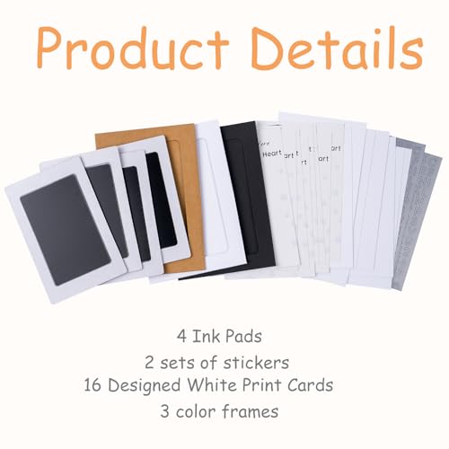 DeerZone Inkless Paw Print Kit,Dog Paw Print Kit,Dog Nose Print Kit,Clean Touch Ink Pads and Imprint Cards,Pet Paw Print Impression Kit for Dogs Cats Footprint Keepsake