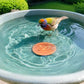 2-Pack Bird Bath Copper Disk, 0.6mm Thick 99.9% Pure Copper Cleaning Disk with Triple-Point Support, Safe Nature’s Purifier Clean Water All Season, Universal for Outdoor Birdbaths Bowls