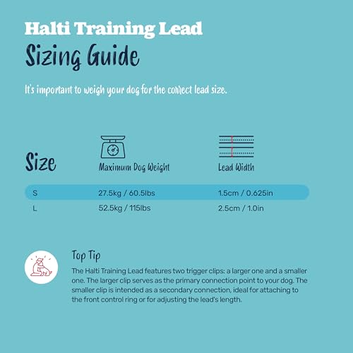 Halti Training Leash - Multifunctional Double-Ended Dog Leash, Ideal for Anti-Pulling Dog Training. Lightweight, Soft & Durable. Suitable for Medium