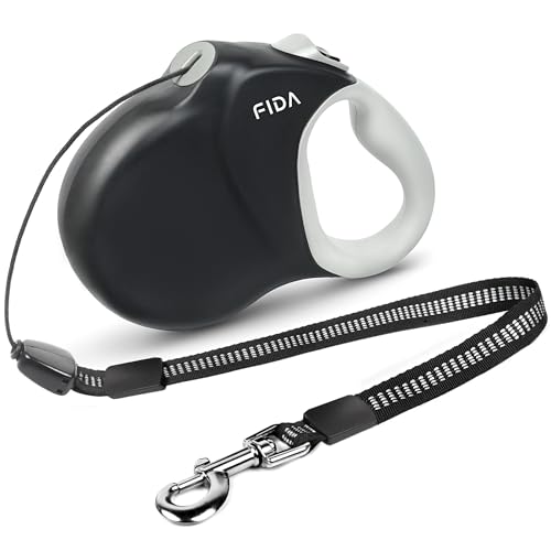 Fida Upgraded Retractable Dog Leash 30ft, Heavy Duty Pet Walking Leash for Medium/Large Breed up to 110 lbs, 360° Tangle-Free Long Retract Dog Lead