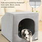 Hovicaed Indoor Dog House for Extra Large Medium Small Sized Dogs - Dog Tent with Washable Removable Cover, Pet Orthopedic Dog Cave Bed Egg-Crate