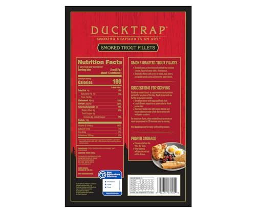 Duck Trap River Fish Farm, Trout Fillet Smoked Plain, 8 Ounce