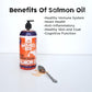 Nature's Diet Pet 32 oz Norwegian Salmon Oil Dogs & Cats - Natural Support for Joint Function Immune Heart Health Appetite Skin & Coat Omega 3 6 9 Liquid Food Topper EPA DHA Fatty Acids