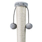 Dimaka 29'' Cat Scratching Post, Natural Sisal Rope Scratcher Post, Kitten Claw Scratch with 4 DanglingToy Balls for Large Cats (Grey)