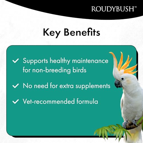 RoudyBush Daily Maintenance Food for Birds - Scientifically Formulated Bird Feed - Bird Food Pellets w/Corn, Wheat, Soy & More - Nutritious & Healthy Feed for Birds (Small, 22oz)