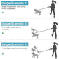 3 Dog Leash No Tangle, Heavy Duty Multiple Dog Lead Shock Absorbing Bungee with Padded Handle Removable Pet Traction Walking Rope for Medium Large