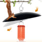 13" Bird Feeder Rain Guard, Hummingbird Feeders Shade Dome Cover, Hanging Baffle for Bird Feeder Pole,Smart Birds Feeder Umbrella (Black), 1 Pack