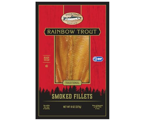 Duck Trap River Fish Farm, Trout Fillet Smoked Plain, 8 Ounce