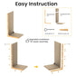 Cardboard Cat Scratcher,23 Inch L Shape Scratch Pad Wall Mounted,Vertical Scratching Board, Durable Cardboard to Protect Furniture for Indoor Cats,Wood Grain Large