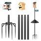 Smart Bird Feeder Pole Stand with Proof Squirrel Baffle - Dia 1 Inch Bird House Pole 79", Feeding Station for Outdoors Heavy Duty, Compatible Post Mount