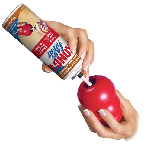 KONG Easy Treat Dog Paste 3-Pack – Mess-Free Stuffing Toys, Training & Reward Treats, Made in USA, Highly Digestible, No Refrigeration Needed (Peanut