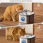Stainless Steel Cat Water Fountain, 2.8L with 20dB Ultra-Quiet Pump- Ideal for Timid Pets, LED Water Level Window, Dishwasher Safe, 24/7 Circulation- Includes 3 Replacement Filters