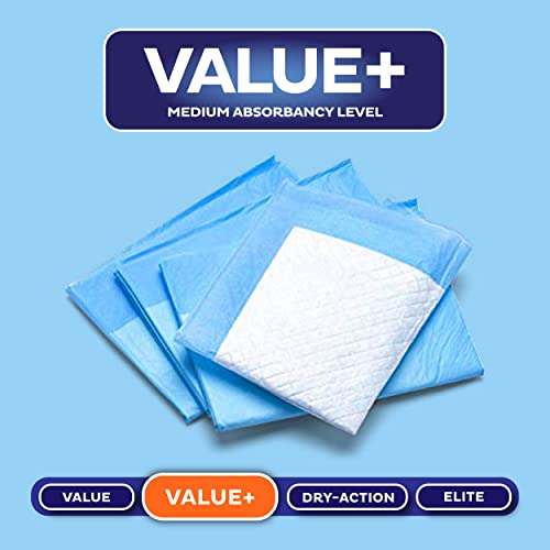 Chucks Pads Disposable [50-Pack] Underpads 17"x 24" - Pee Pads for Dog, Puppy - Diaper Changing Table Pad for Baby - Incontinence Bed & Chair Liners for Elderly - Pet Potty Training Pads - Leak Proof