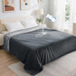 LOOBANI Waterproof Blanket for Bed: Reversible Soft Flannel Twin Bed Blanket 60" x 80", Leakproof Throw Spill-Proof Dog Pet Blanket for Couch, Sofa Protect, Movie Time, Camping, Travel, Grey