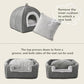 Cat Bed Cave-Cat Beds for Indoor Cats,Kittens and Small Pets,Soft and Warm Cats House Tent Bed,Foldable and Washable with Removable Cushioned and Anti Slip Bottom,Grey 15inches