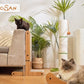 Nekosan T-Shaped Cat Scratcher for Indoor Cats, Double-Sided Furniture Protector, 23.6x16.9x9.6 Inch Large, Cardboard With Ball Toy