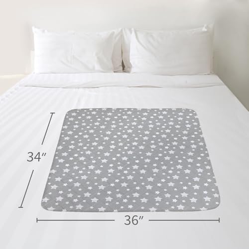 Waterproof Bed Pads Washable 34" x 36" (2 Pack), Absorbent Chuck Pads Non Slip for Incontinence, Washable Pee Pads for Dogs, Waterproof Mattress Protector for Seniors, Bedwetting Kids, Hospitals, Pets