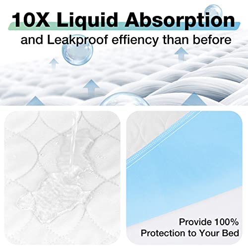 Bed Pads Washable Waterproof, 52" x 34" (2 Pack) Incontinence Bed Pads, Waterproof Mattress Protector & Washable Pee Pads, Perfect for Kids, Adults, The Elderly and Pets
