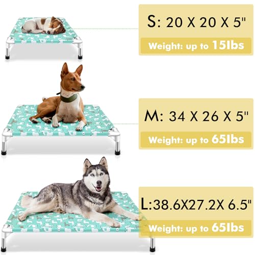 Elevated Dog Bed Pet cot for Small Dogs, Indoor and Outdoor Use for Small Pets
